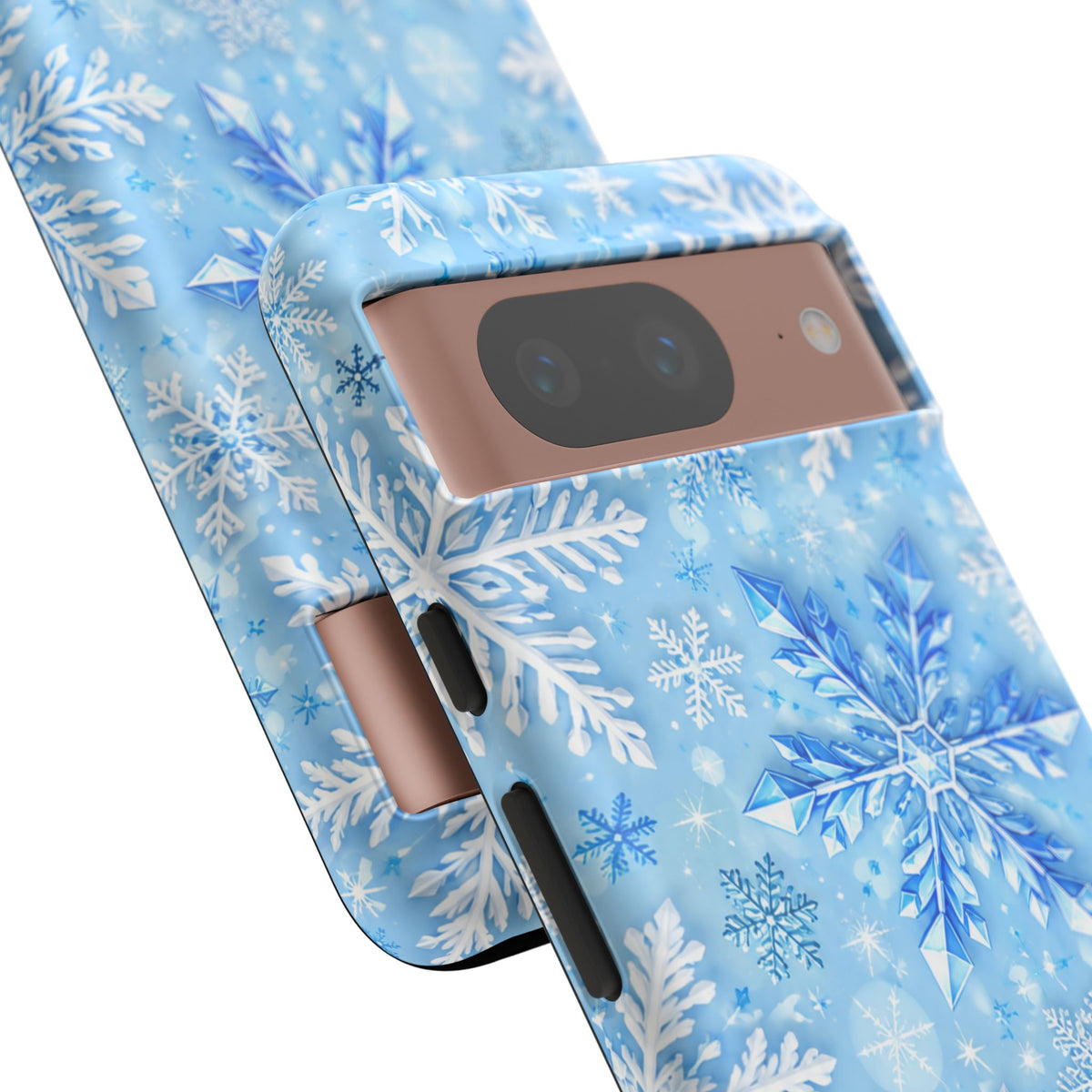 Winter Snowflake Tough Phone Case — Blue Holiday Protective Cover