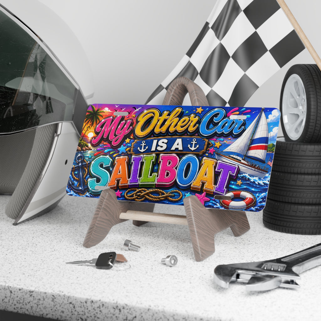 My Other Car Is A Sailboat Vanity Plate | Nautical License Plate