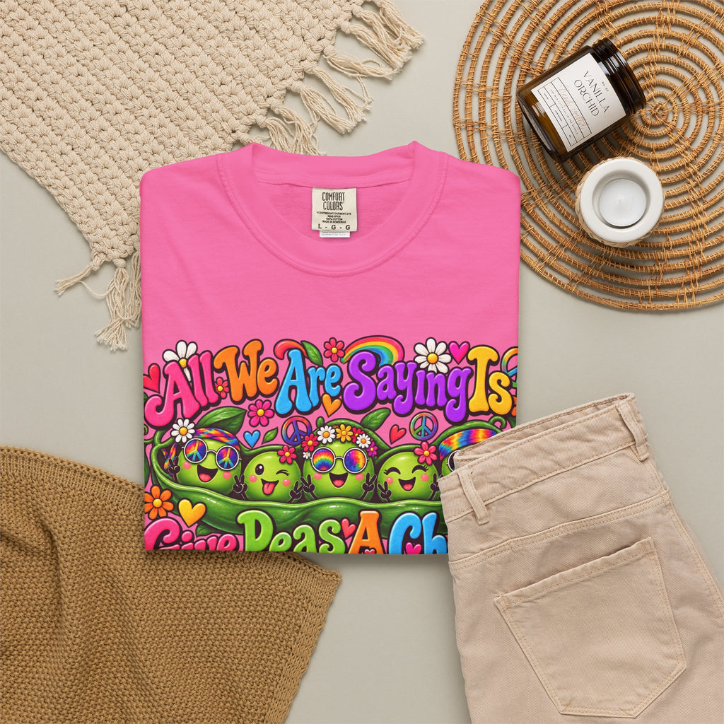 Give Peas a Chance T-Shirt — Retro Hippie Peace Garden Tee