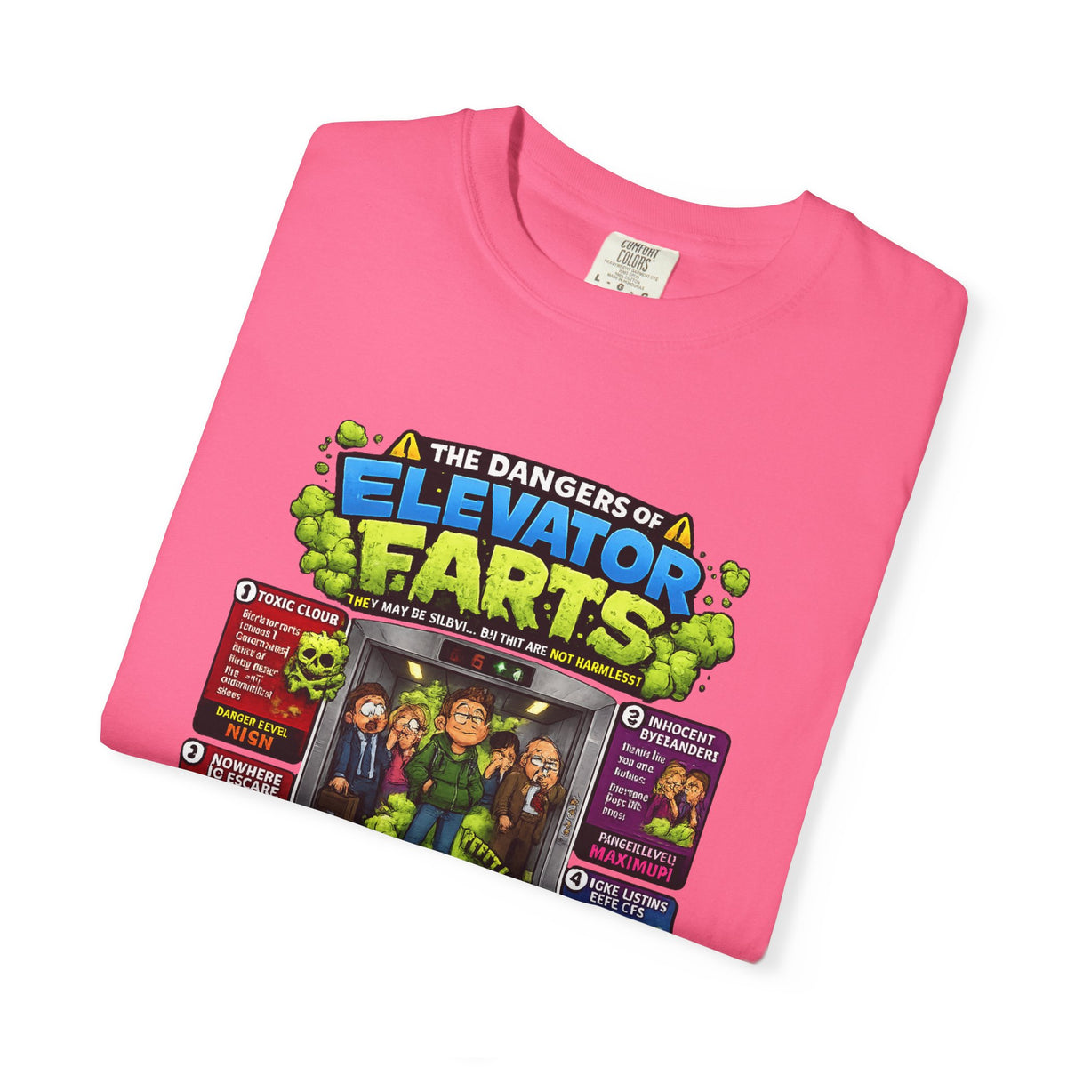Elevator Farts chart T-shirt | Funny Bathroom Humor Tee