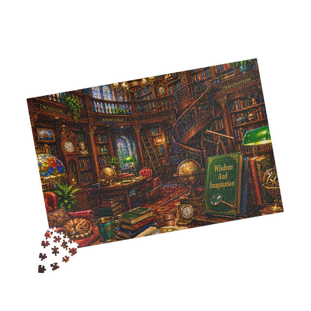 Cozy Vintage Library Puzzle 520-piece | Bookshop Jigsaw