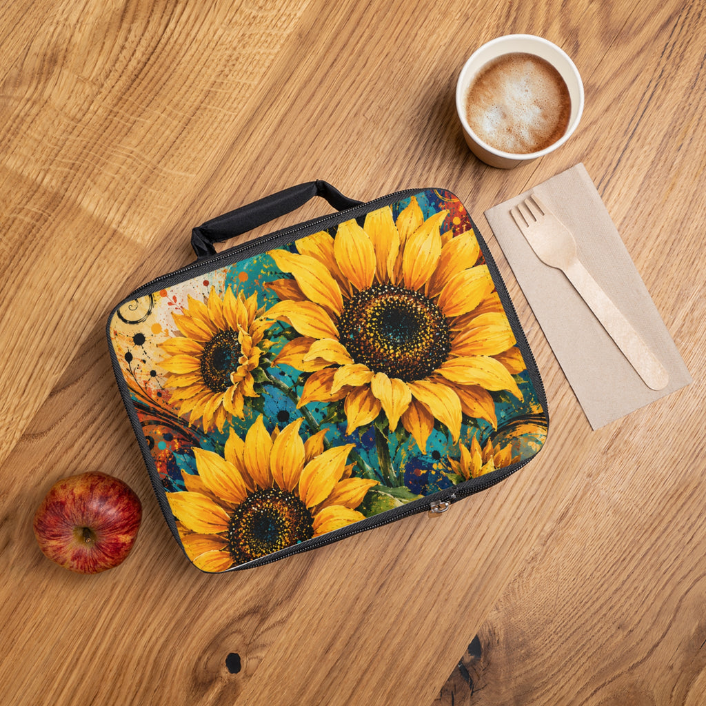 Sunflower Lunch Bag – Vibrant Floral Insulated Tote