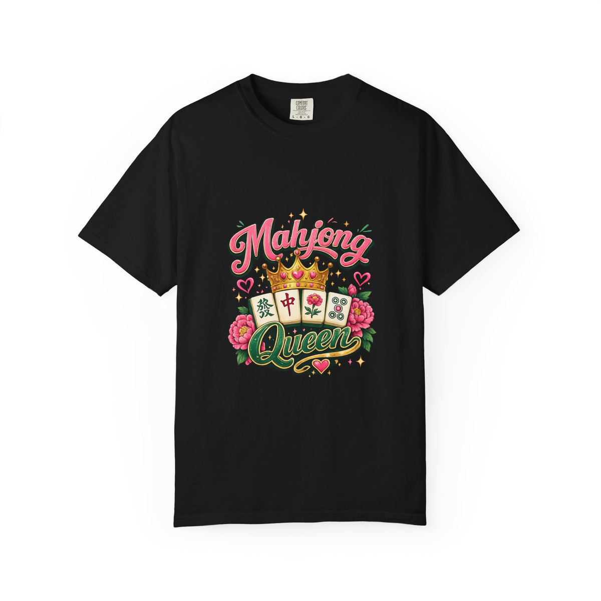 Mahjong Queen T-shirt | Mahjong Tiles Floral Design