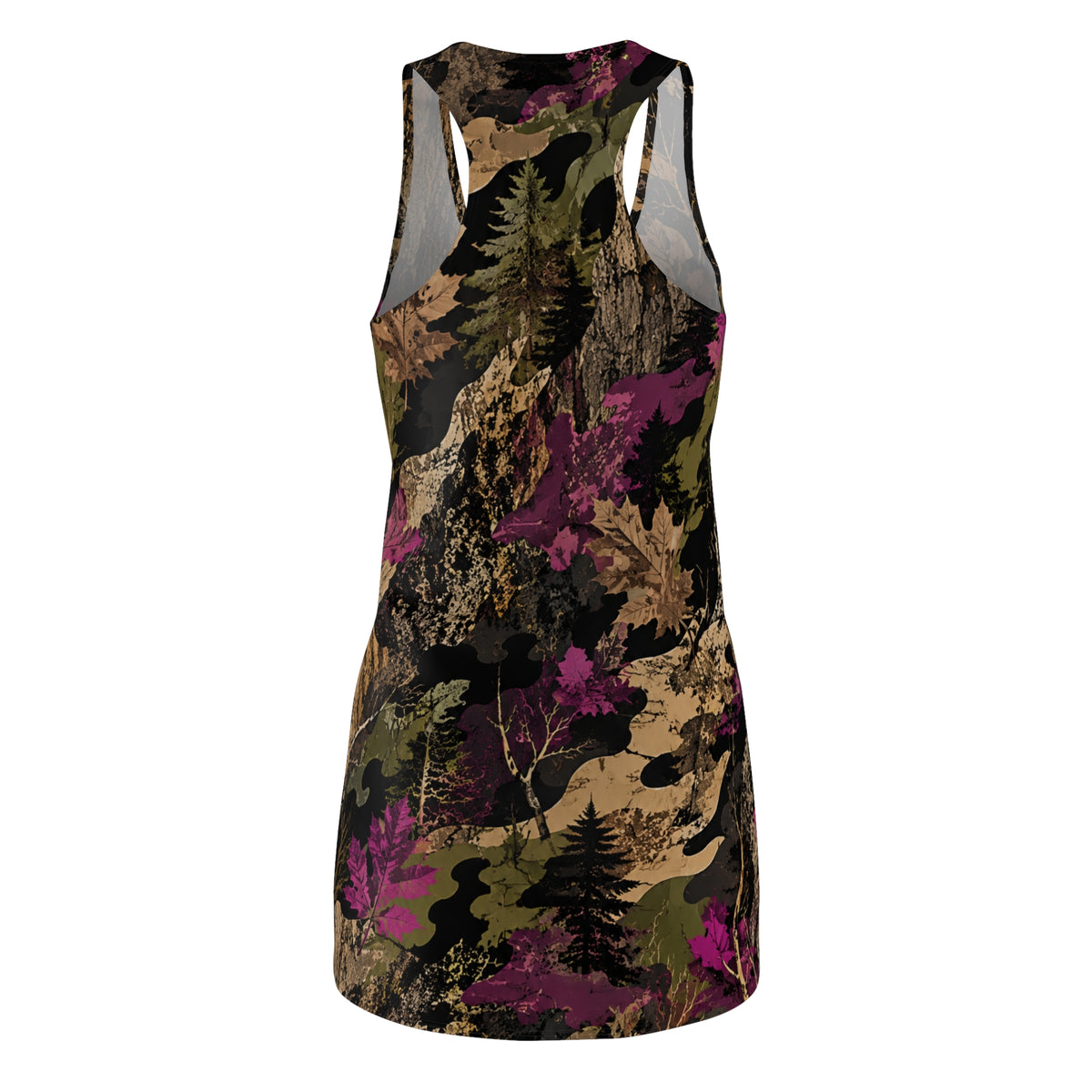 Racerback Dress — Forest Camo Floral All-Over Print