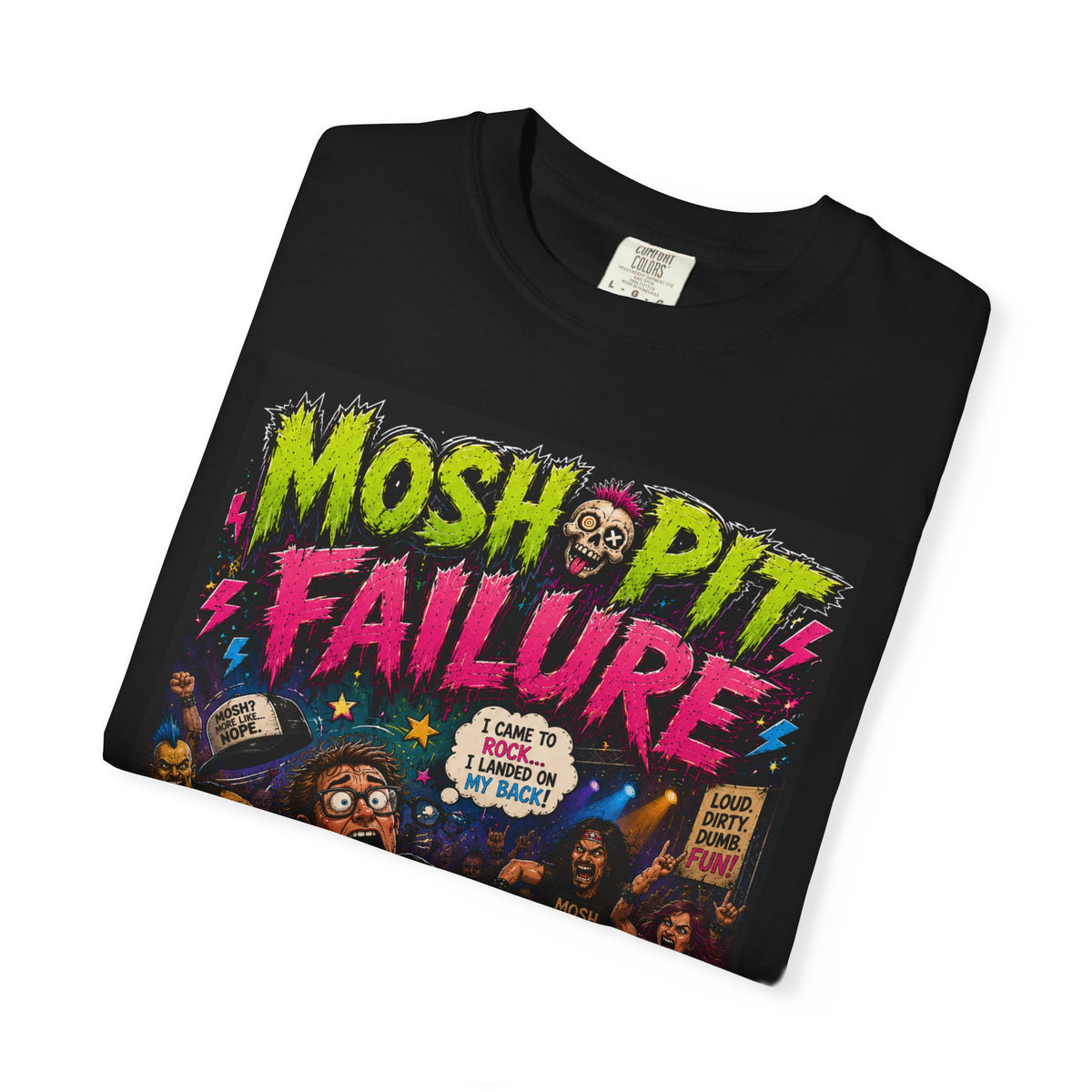 Mosh Pit Failure T-shirt | Punk Concert Crowd Graphic Tee