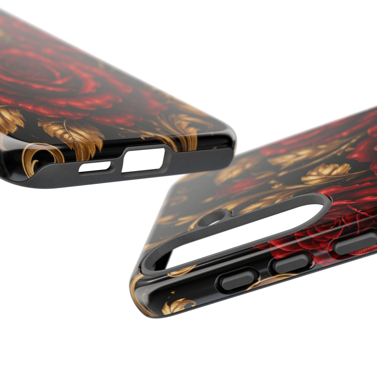 Tough Cases — Vintage Red Rose Floral Phone Case