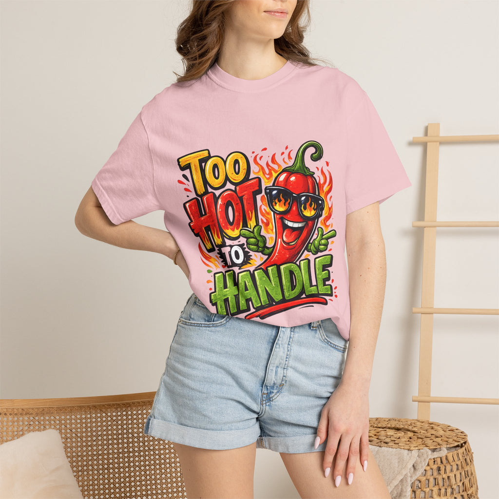 Too Hot to Handle pepper graphic T-shirt | spicy chili design