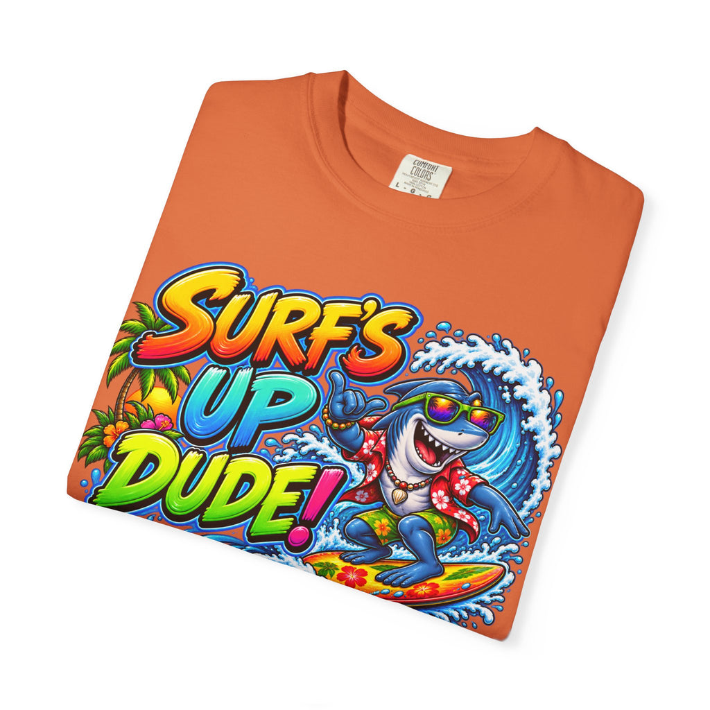 Surf's Up Dude! Surf Shark Graphic T-Shirt