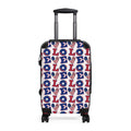 Patriotic 'LOVE' Pattern Suitcase – Americana Red White Blue Carry-On