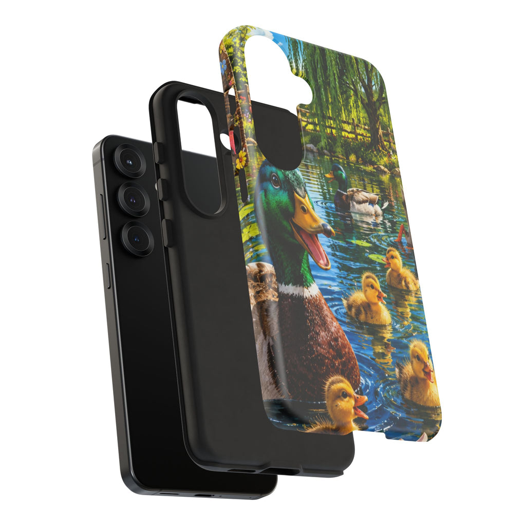 Duck Family Phone Case — Cute Mallard & Ducklings Protective Tough Case