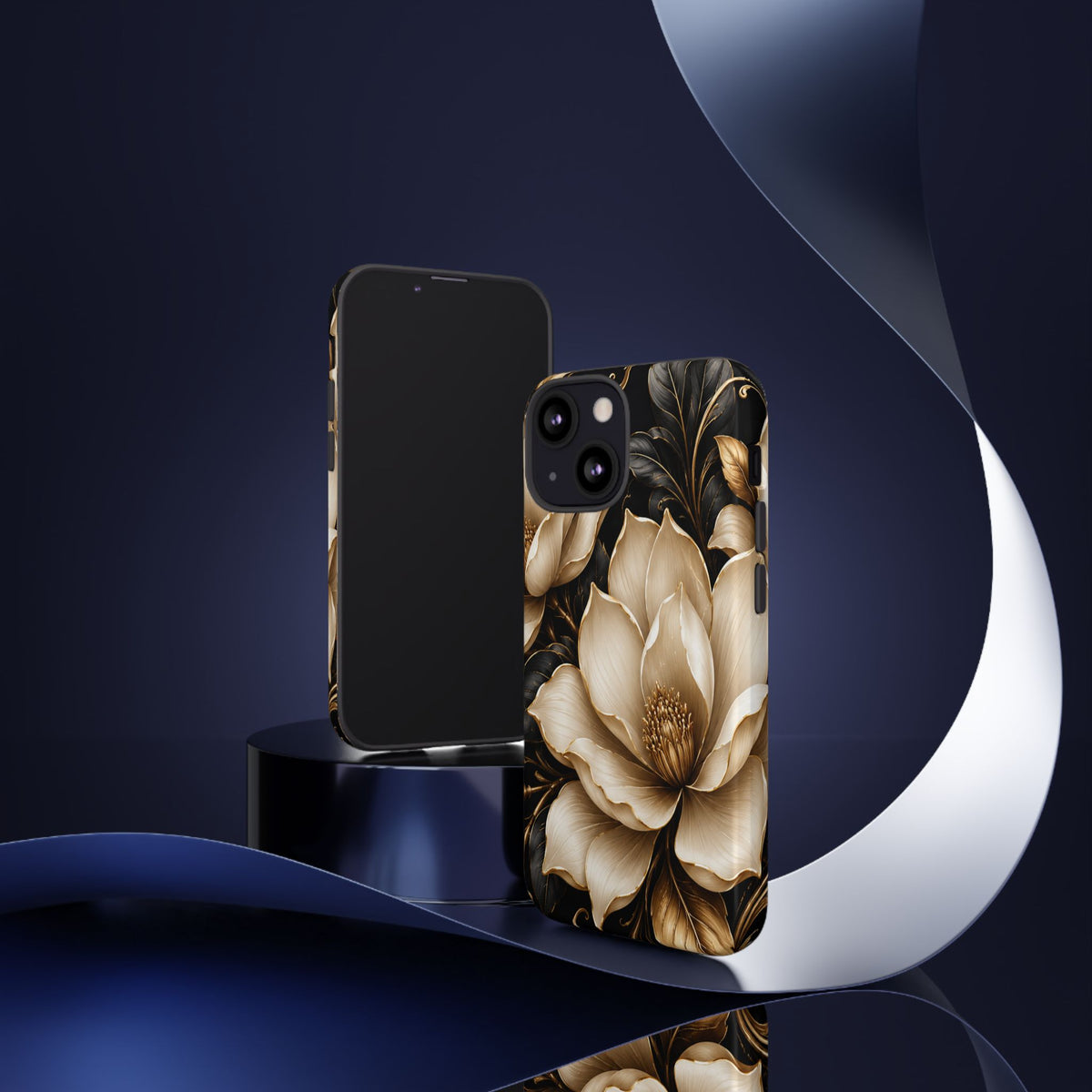 Floral Tough Case — Elegant Gold Magnolia Phone Case