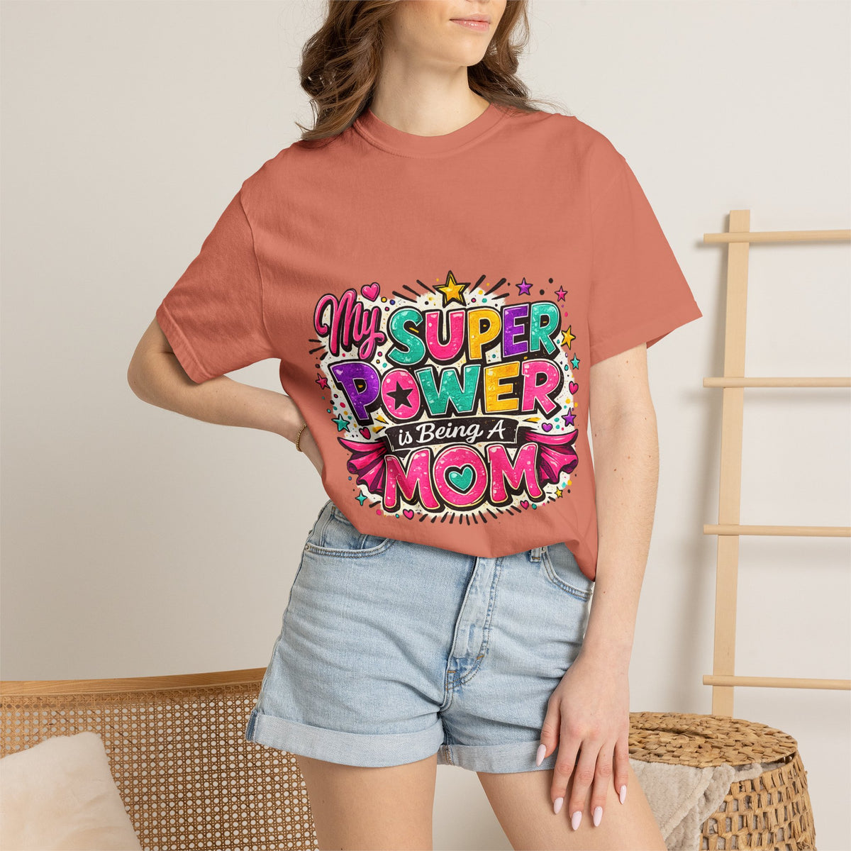 My Super Power Is Being A Mom T-shirt | Mom Graphic Tee