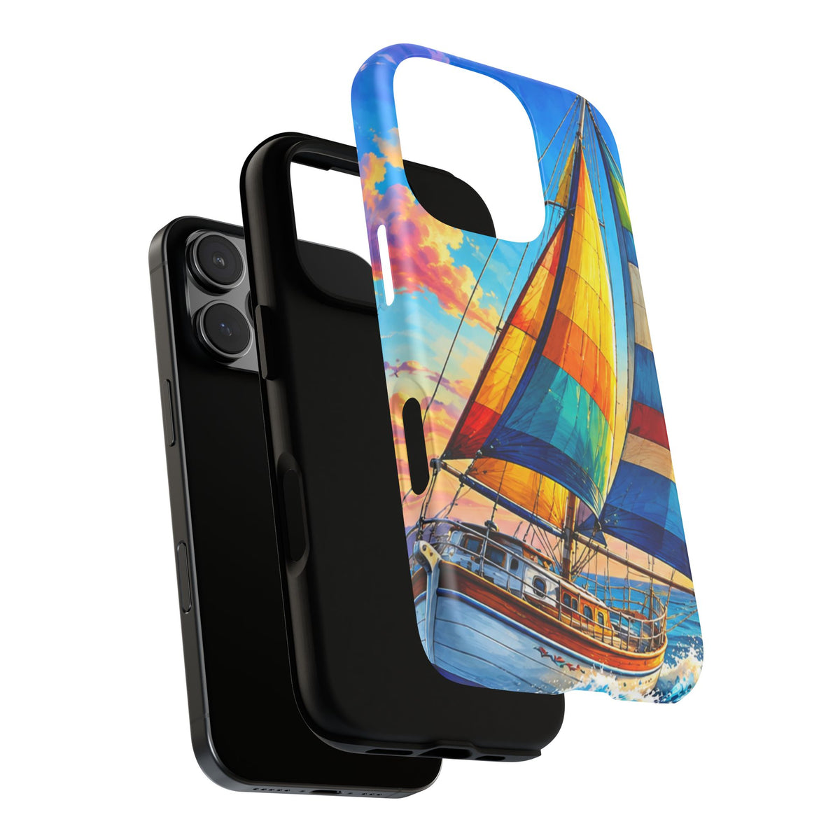 Sailboat Sunset Phone Case — Colorful Nautical iPhone Cover