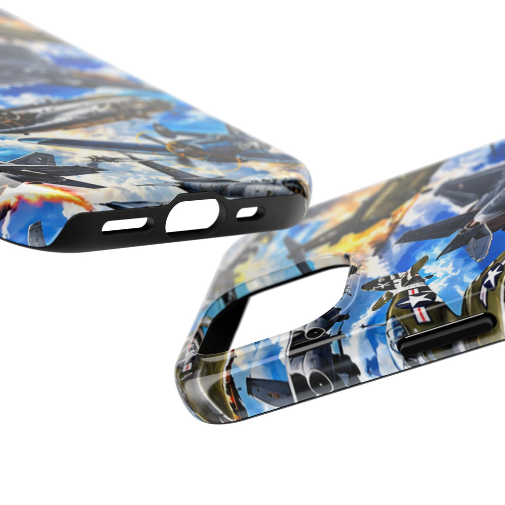 Military Aircraft Tough Phone Case – Vintage & Modern Jet Fighter Print