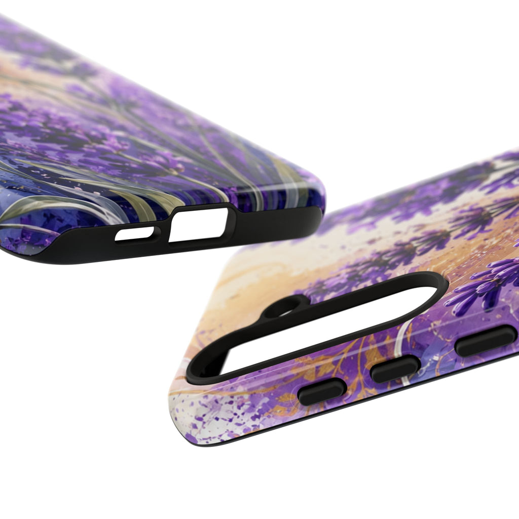 Lavender Bouquet Tough Phone Case — Protective Floral iPhone Case