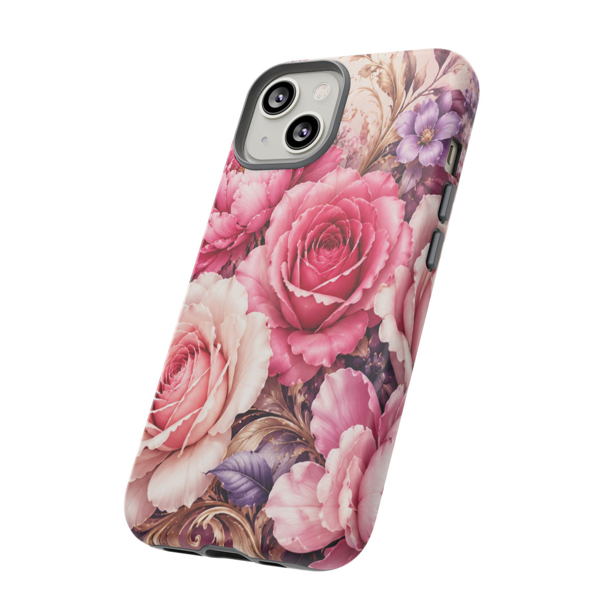 Pink Vintage Roses phone case | floral iPhone cover