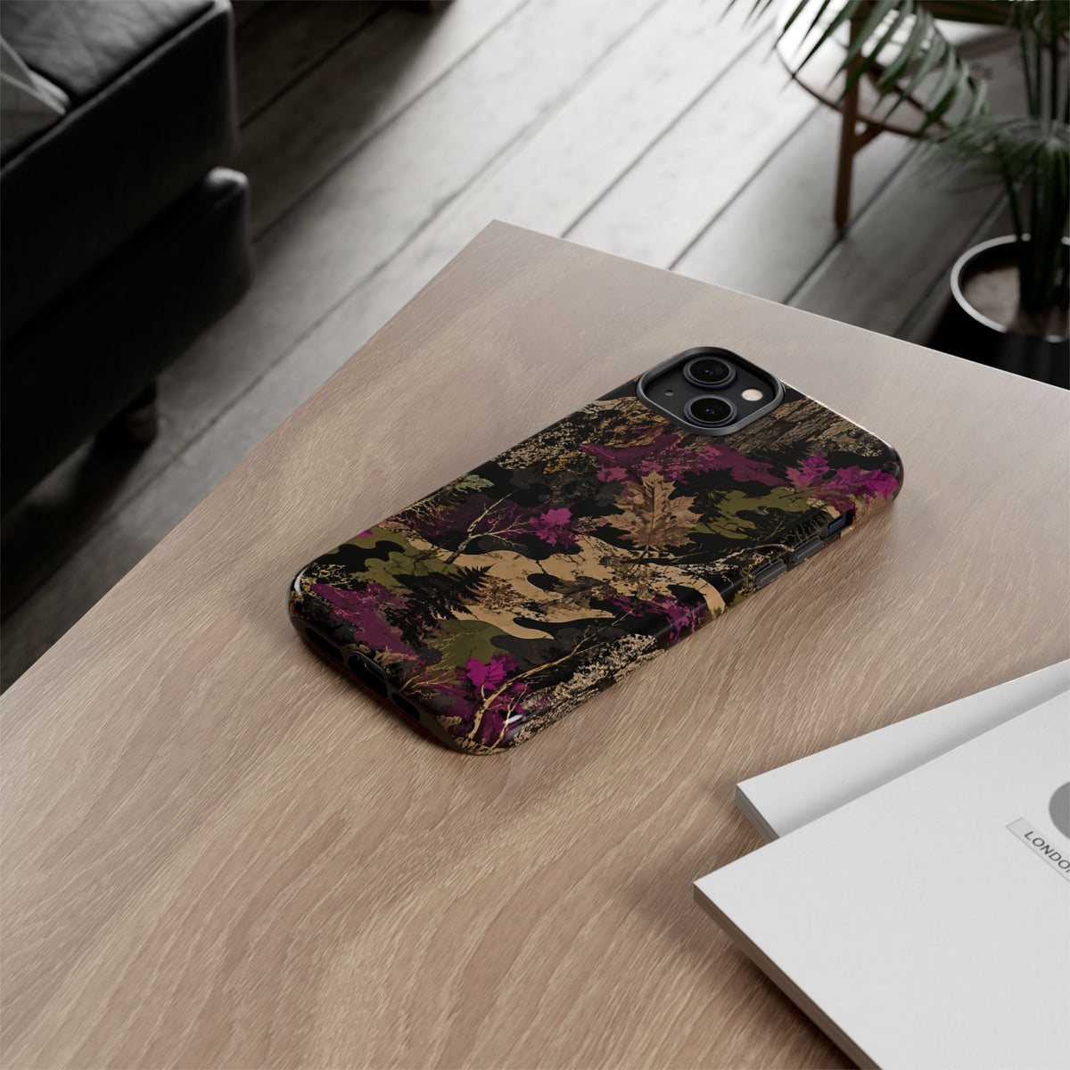Camo Floral Tough Phone Case — Rugged Nature-Inspired Protection