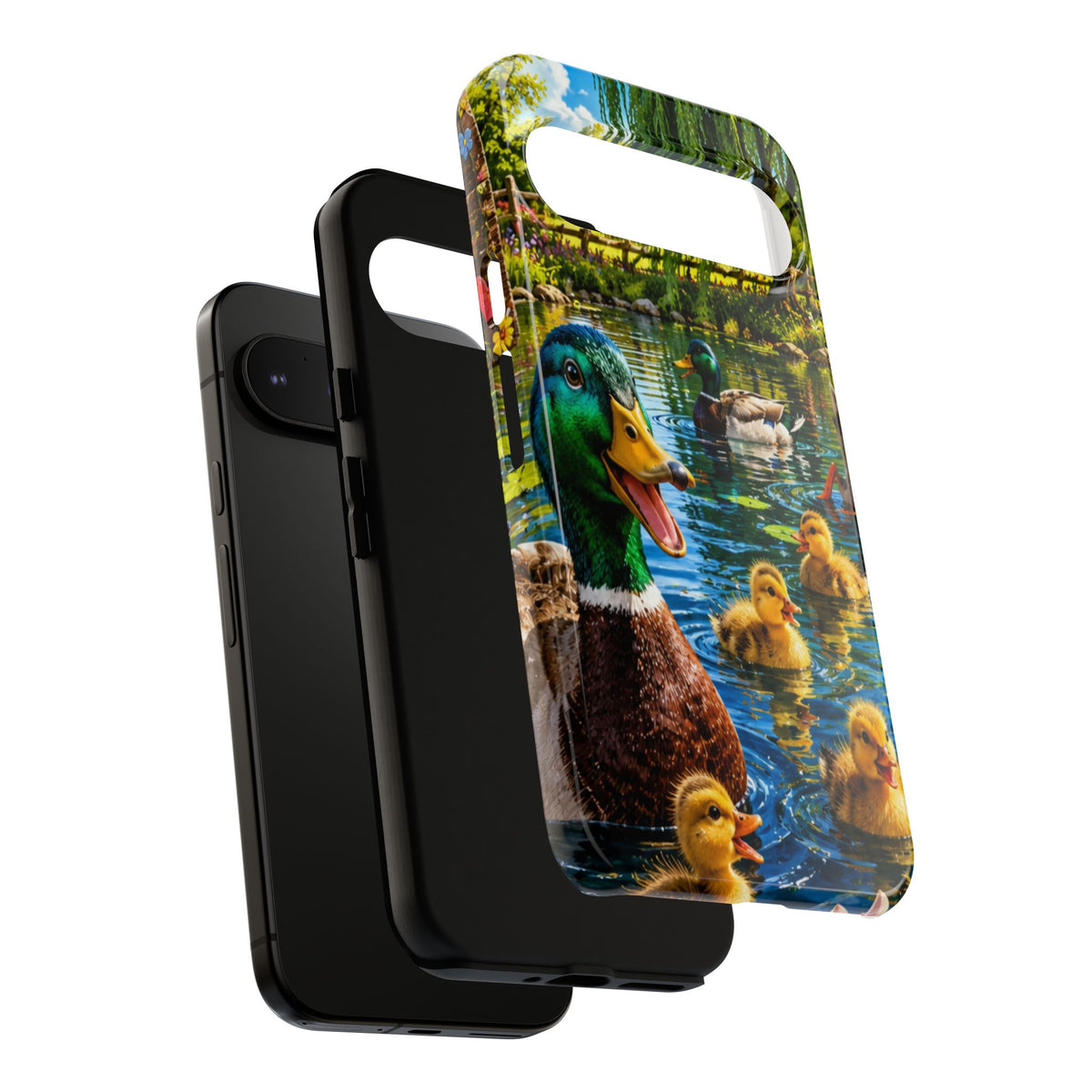 Duck Family Phone Case — Cute Mallard & Ducklings Protective Tough Case