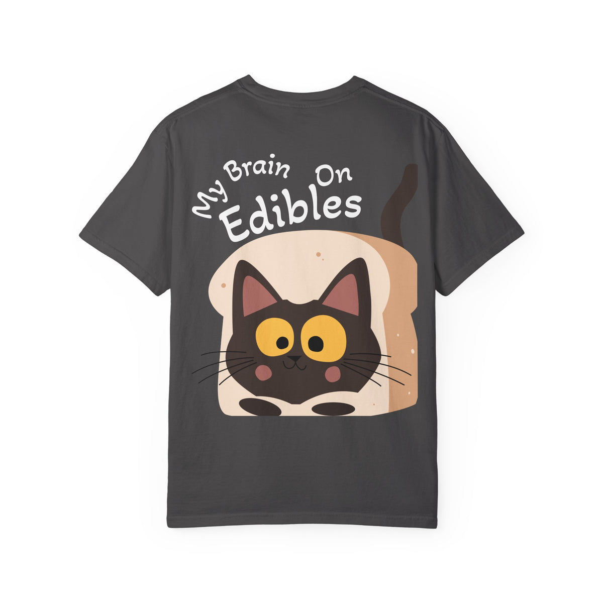 Black Cat in Toast T-Shirt | Cute Kawaii Kitty Illustration