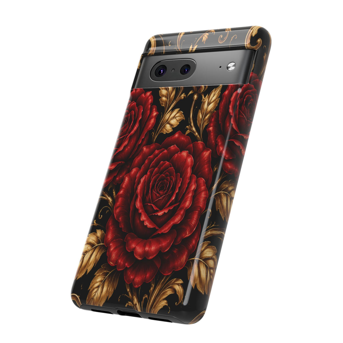 Tough Cases — Vintage Red Rose Floral Phone Case