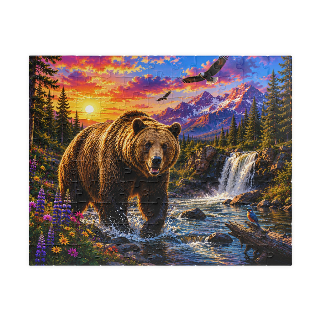 Mountain Bear Scenic Puzzle — Wildlife Jigsaw (110/252/520/1014 pcs)