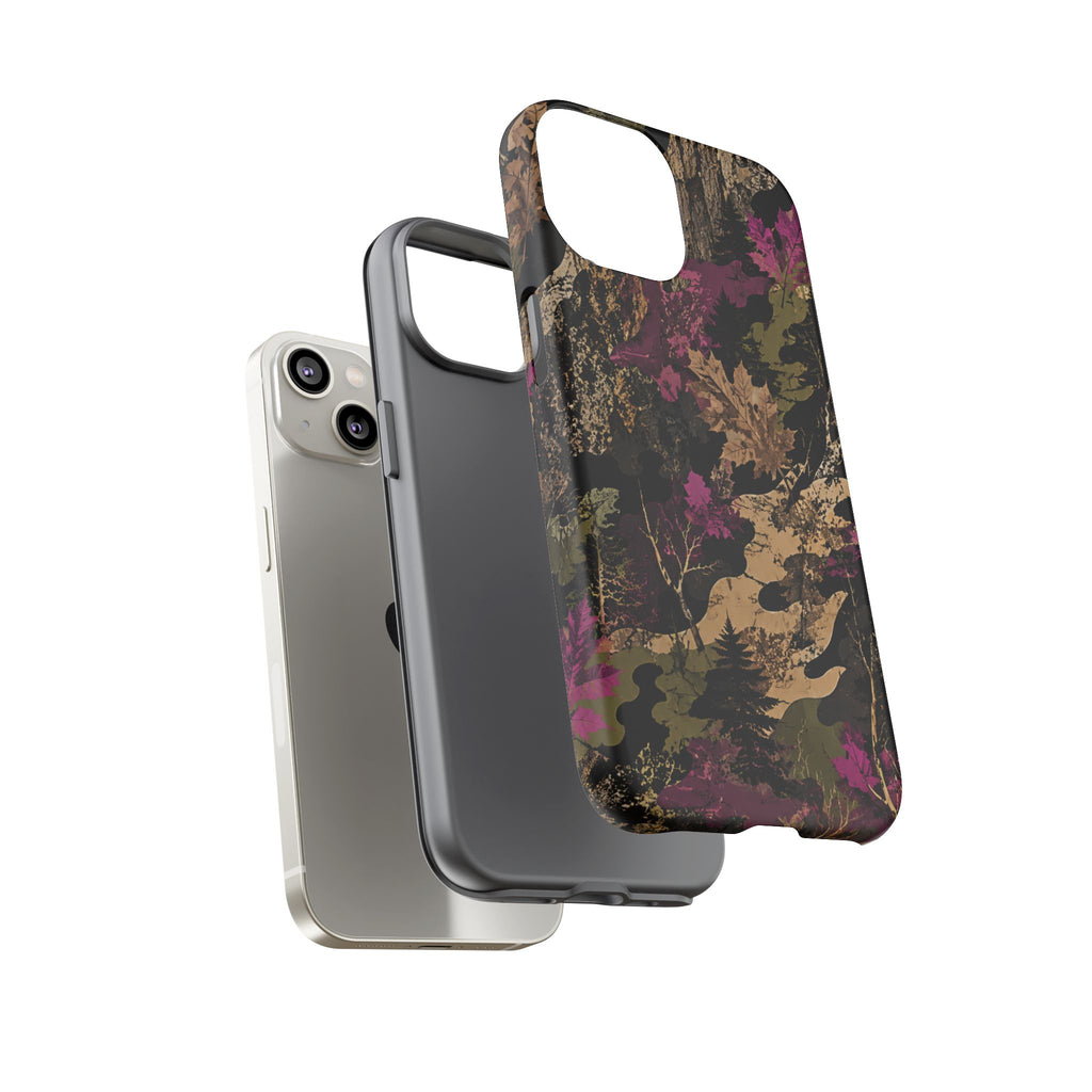 Camo Floral Tough Phone Case — Rugged Nature-Inspired Protection
