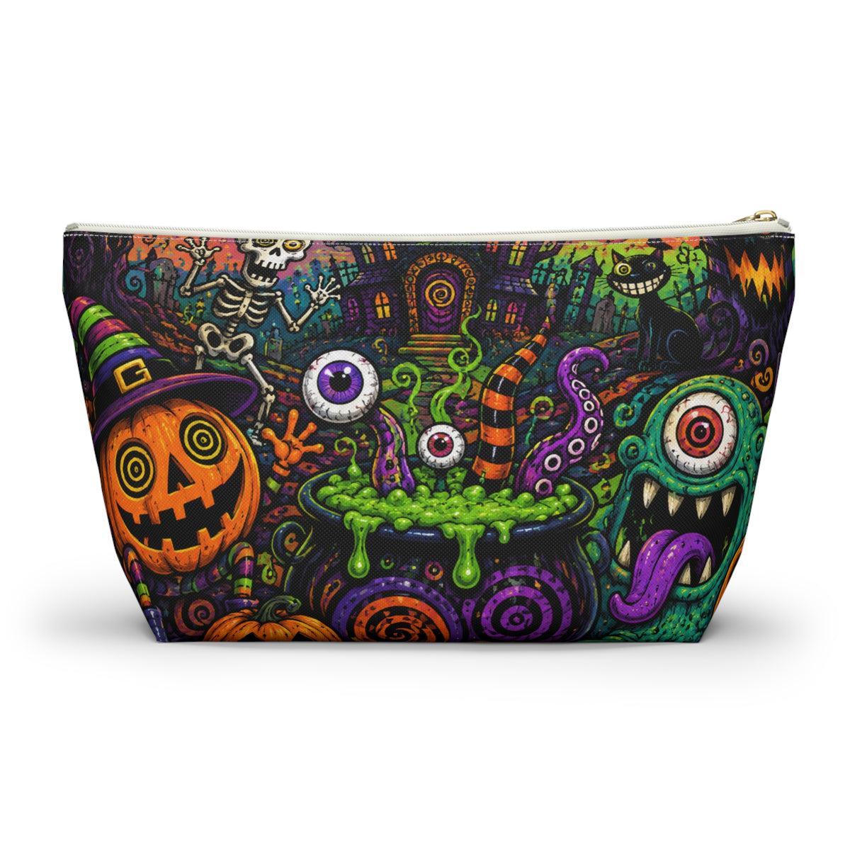 Spooky Halloween Haunted House Accessory Pouch