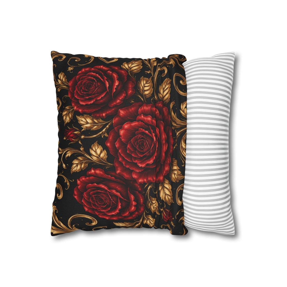Vintage Red Roses Pillowcase | Spun Polyester Square Pillowcase