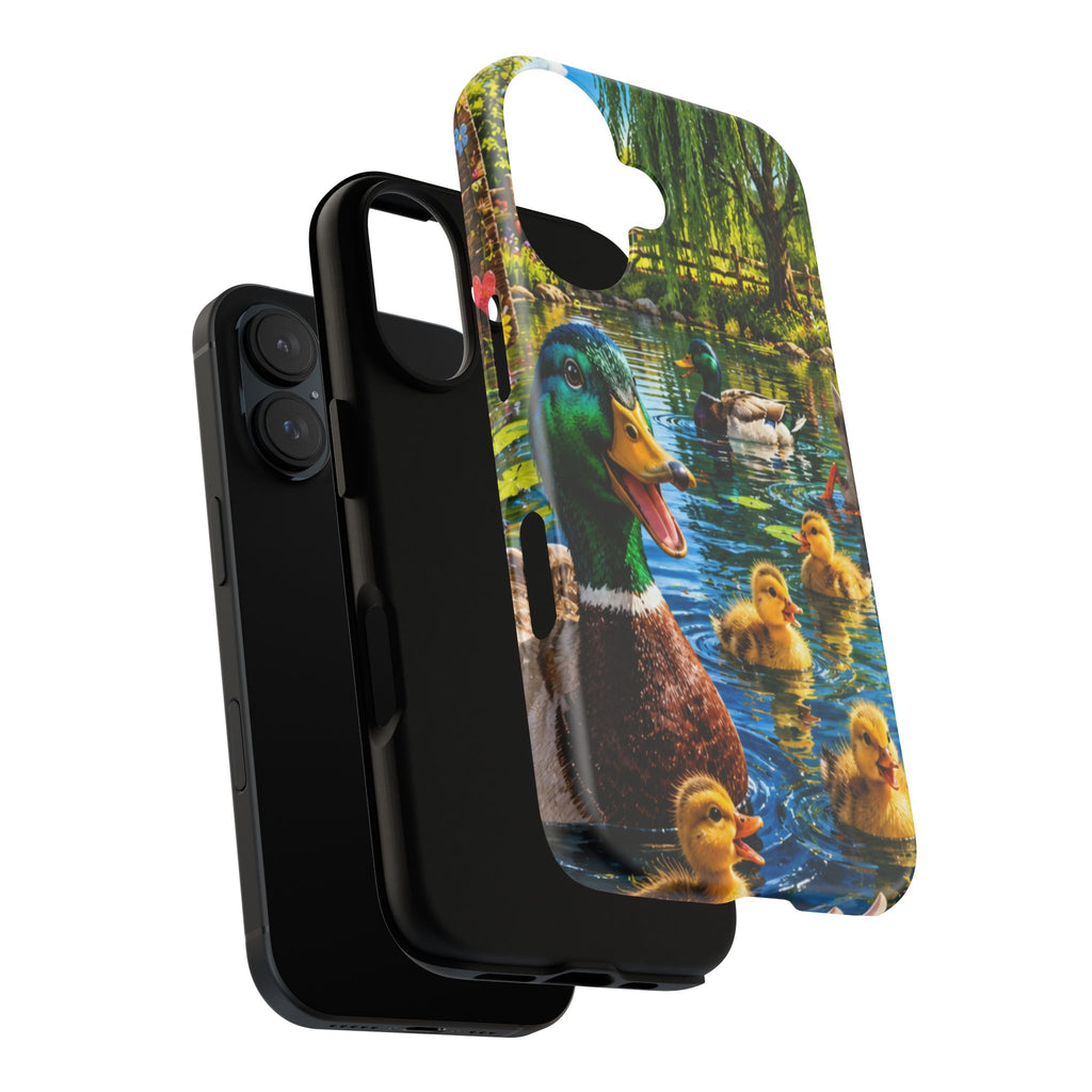 Duck Family Phone Case — Cute Mallard & Ducklings Protective Tough Case