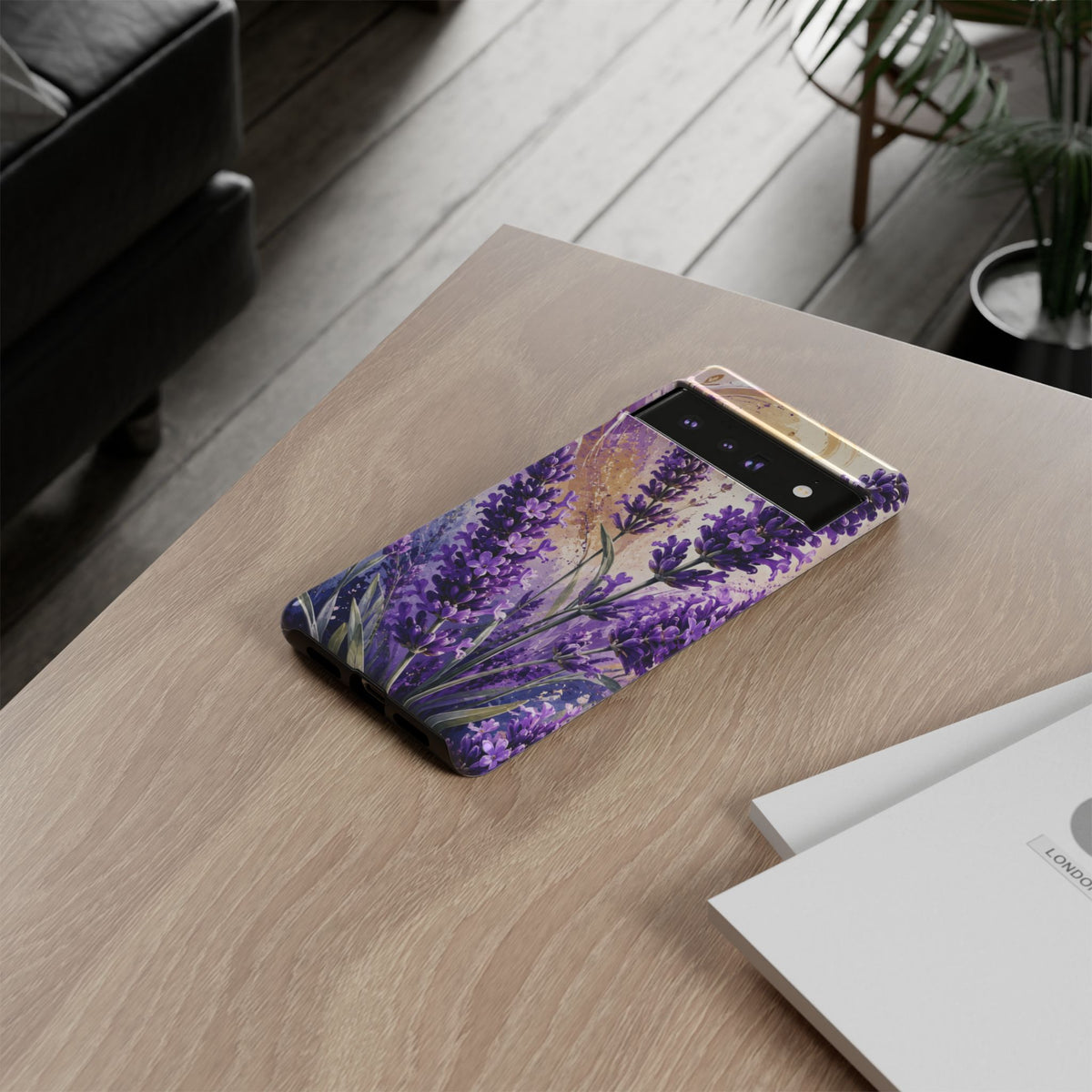 Lavender Bouquet Tough Phone Case — Protective Floral iPhone Case