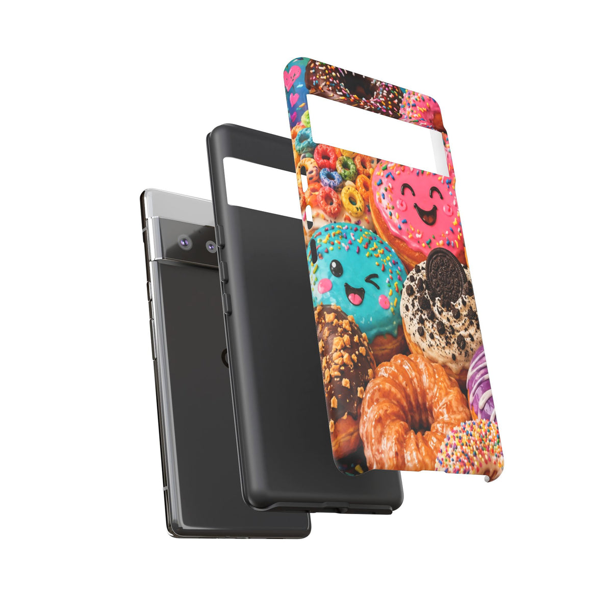 Donut Smile Tough Phone Case — Cute Colorful Desserts Protective Cover