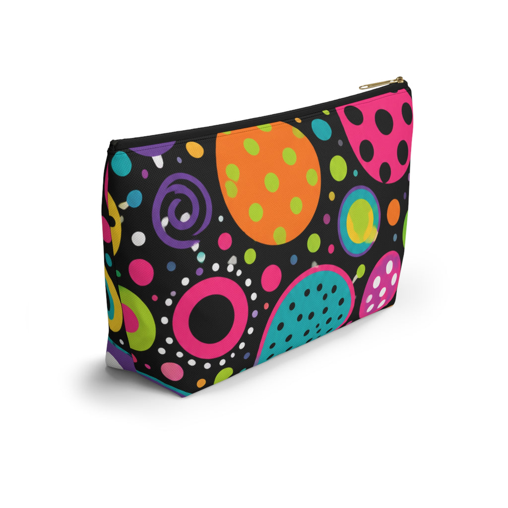 Polka Dot Neon Accessory Pouch
