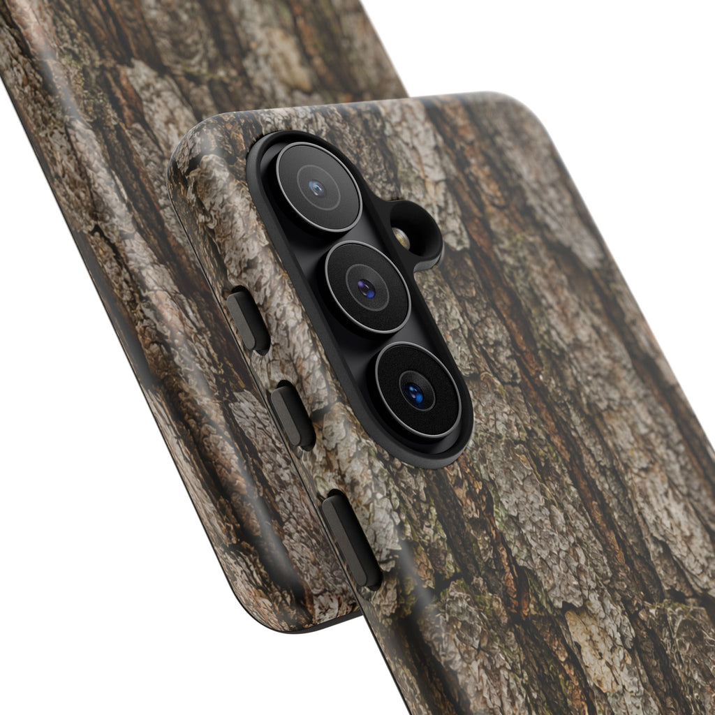 Bark Texture Phone Case - Rugged Woodland Camouflage for Nature Lovers