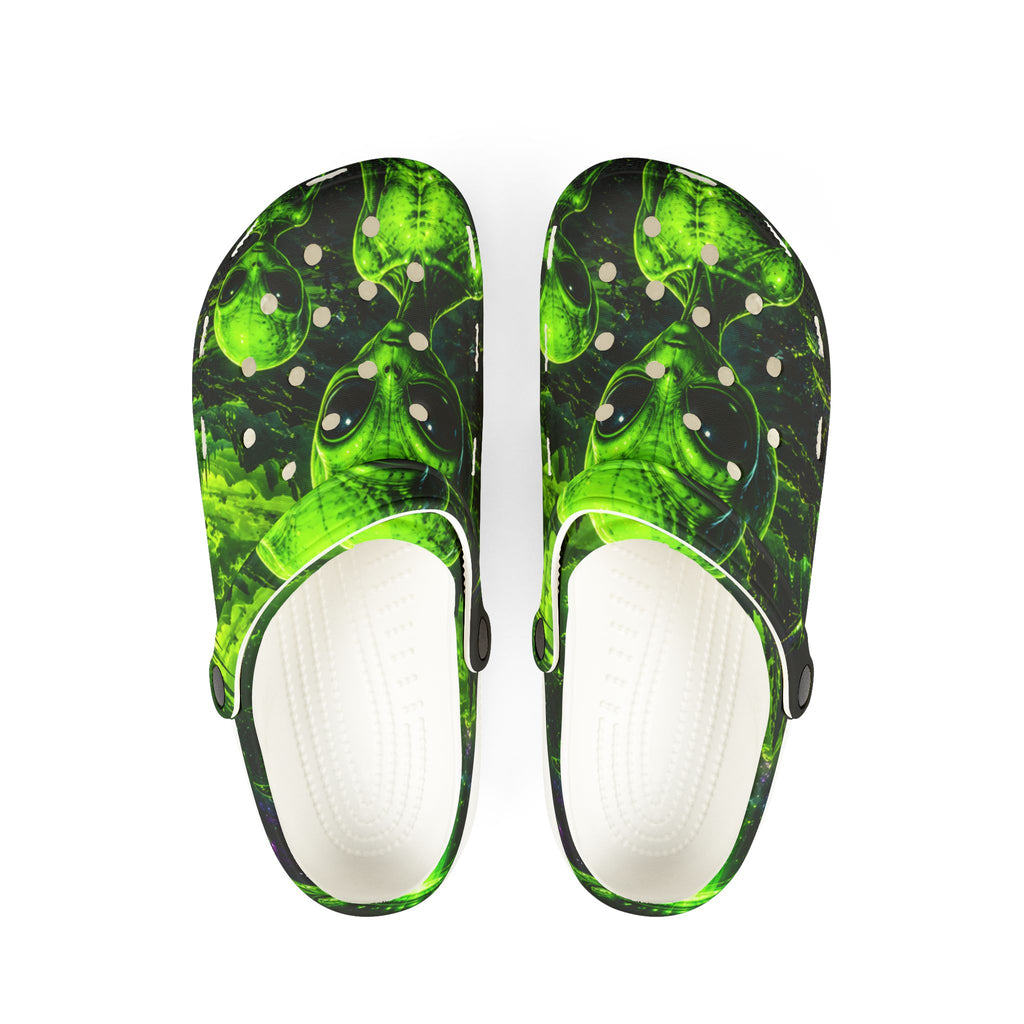 Alien Slime Clogs — Green EVA Foam Slip-Ons