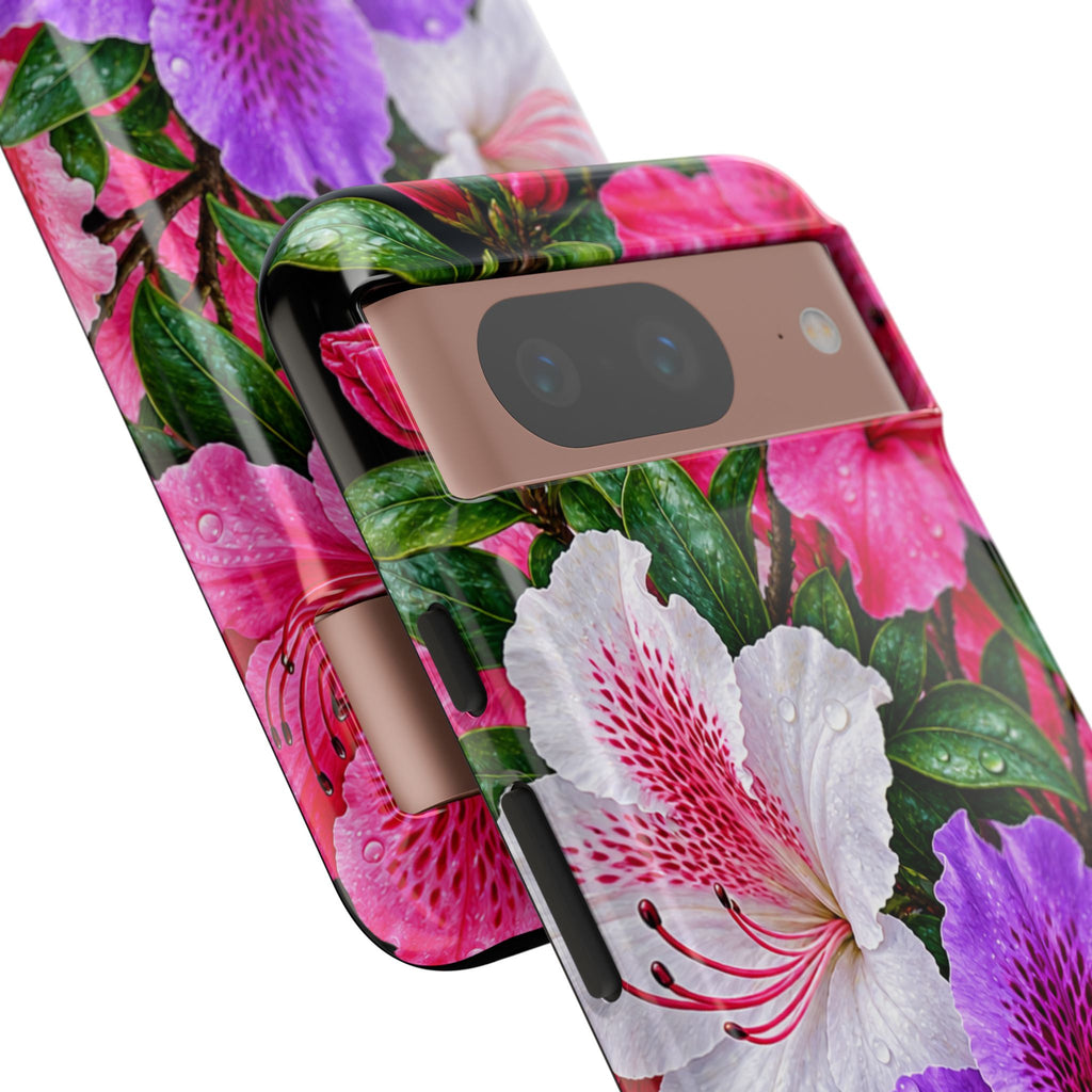 Floral Azalea Phone Case — Vibrant Pink & Purple Blossom Protection