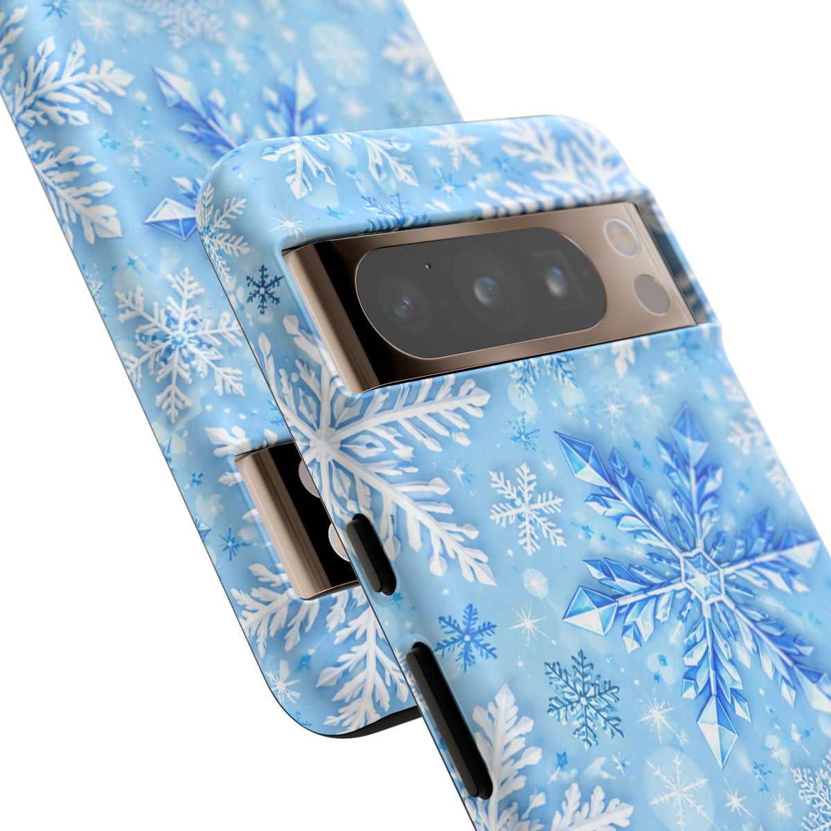 Winter Snowflake Tough Phone Case — Blue Holiday Protective Cover