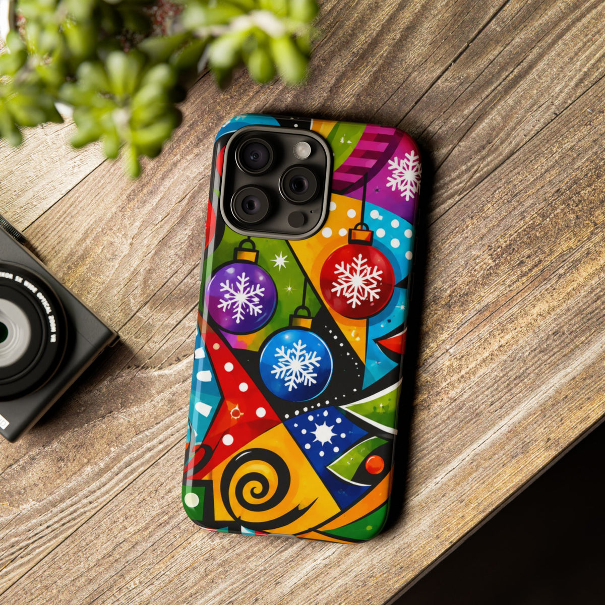 Holiday Ornament Phone Case — Colorful Festive Christmas Design