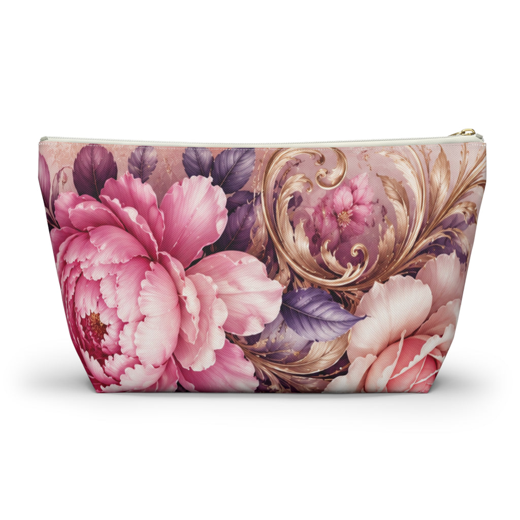 Vintage Pink Peonies Accessory Pouch