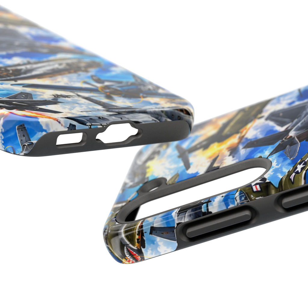Military Aircraft Tough Phone Case – Vintage & Modern Jet Fighter Print