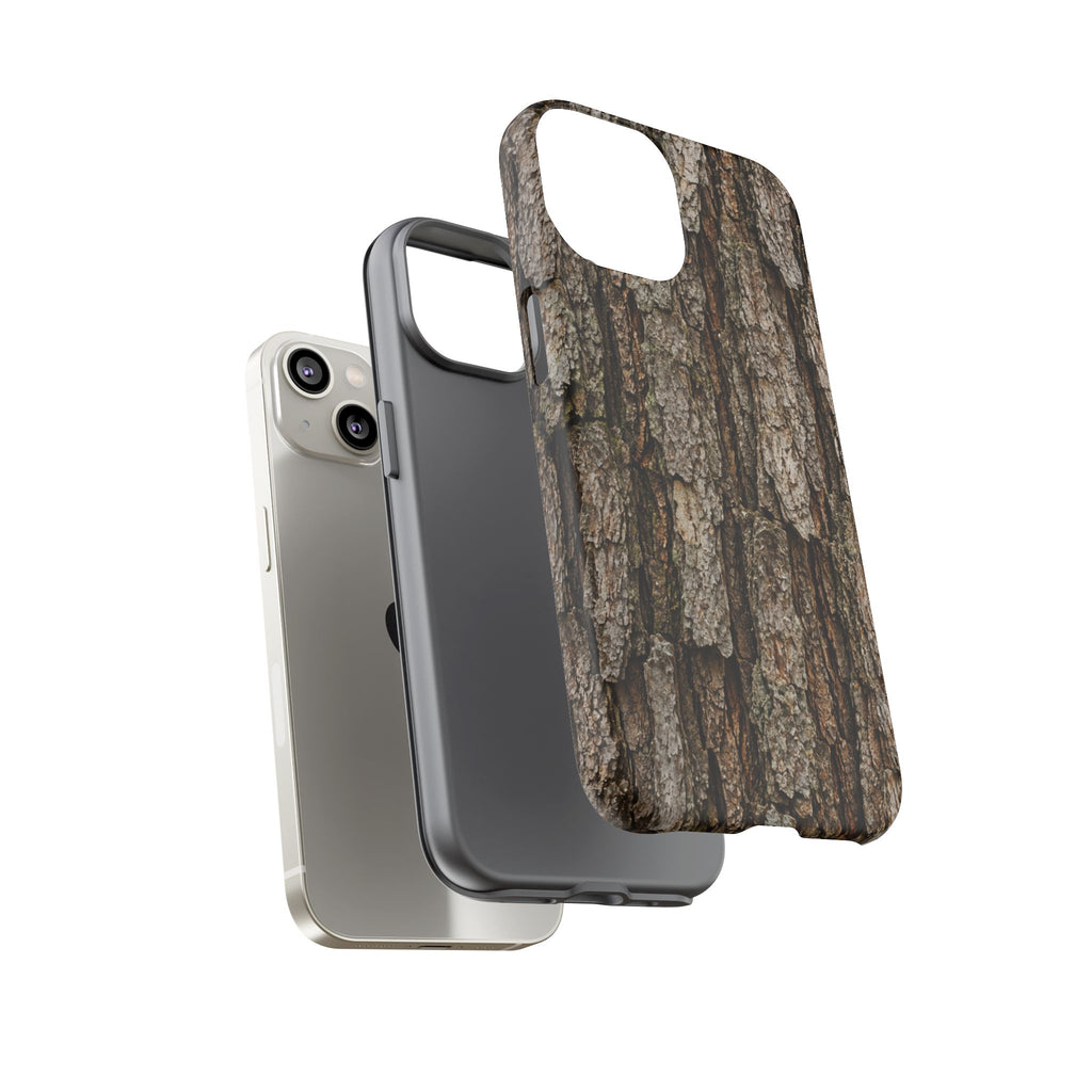 Bark Texture Phone Case - Rugged Woodland Camouflage for Nature Lovers