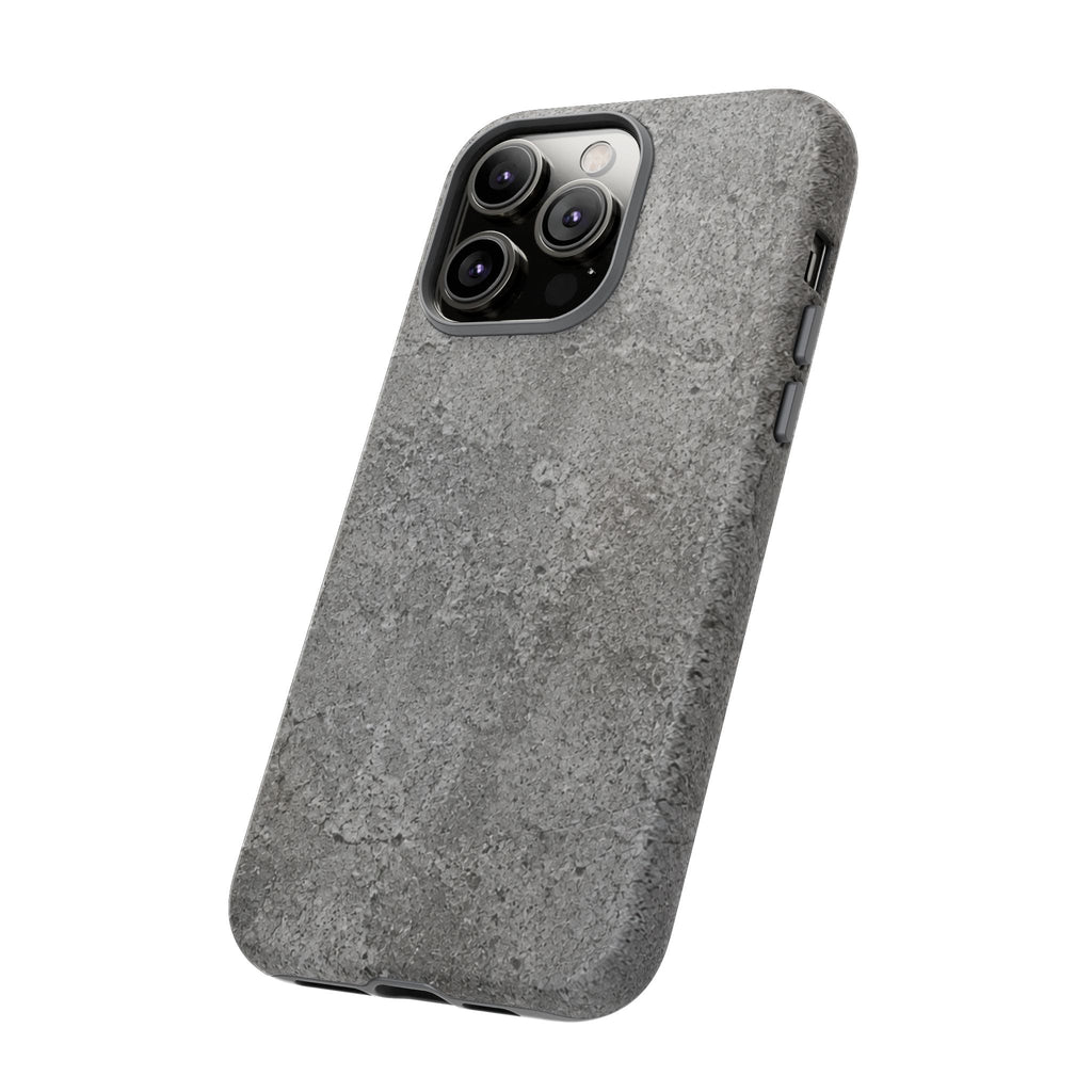 Concrete Texture Phone Case — Rugged Grey Protective iPhone Cover