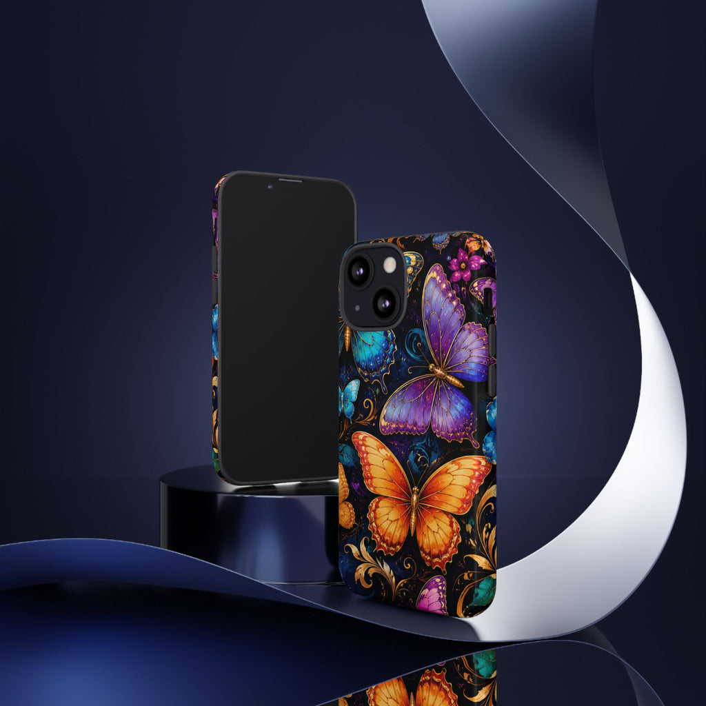 Butterfly Tough Phone Case — Colorful Floral Butterflies Protective Cover