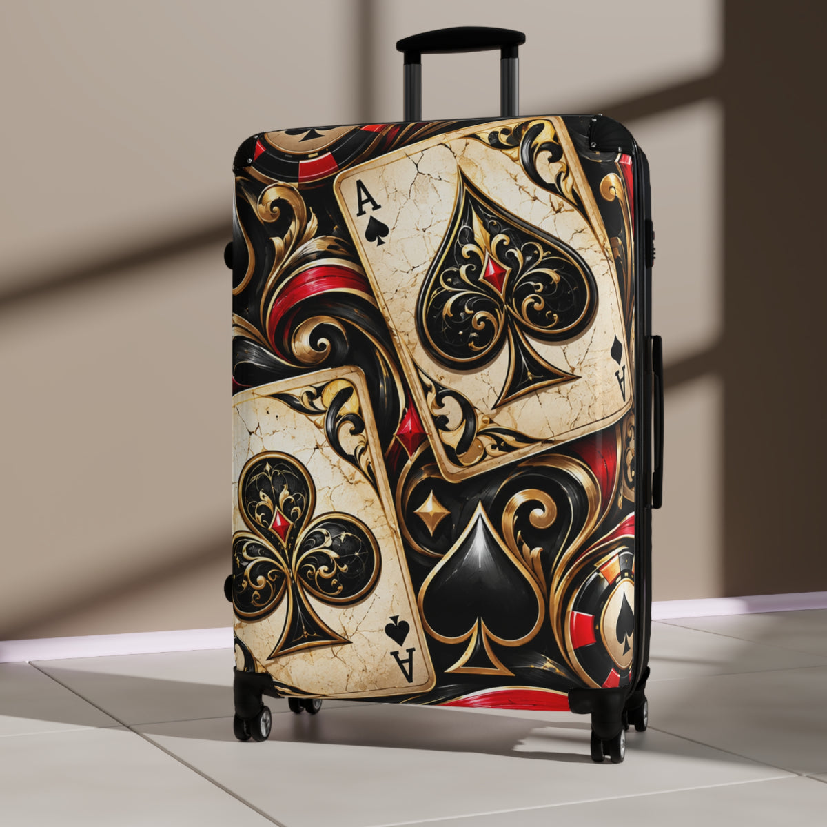 Ace of Spades Travel Suitcase – Vintage Playing Card Luggage