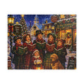 Vintage Christmas Carolers Jigsaw Puzzle – Holiday Village Scene (110–1014 pcs)