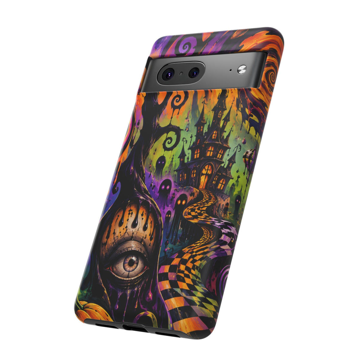 Phone Case — Psychedelic Haunted House Halloween Design