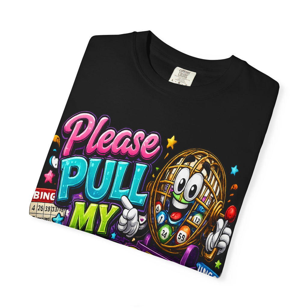 Please Pull My Balls bingo T-Shirt | Funny Lottery Ball Cartoon