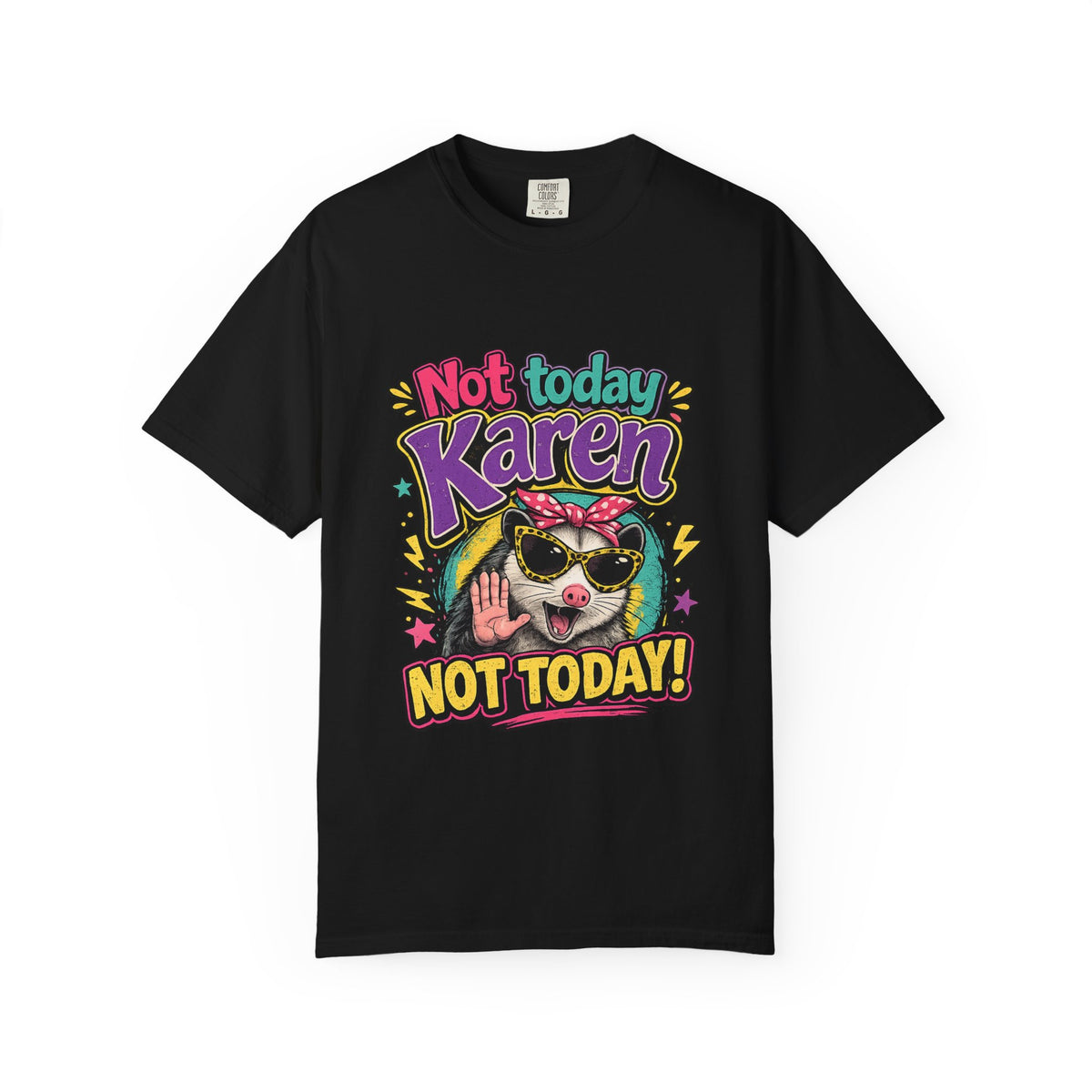 Not Today Karen dog graphic T-Shirt | Sassy Pet Illustration