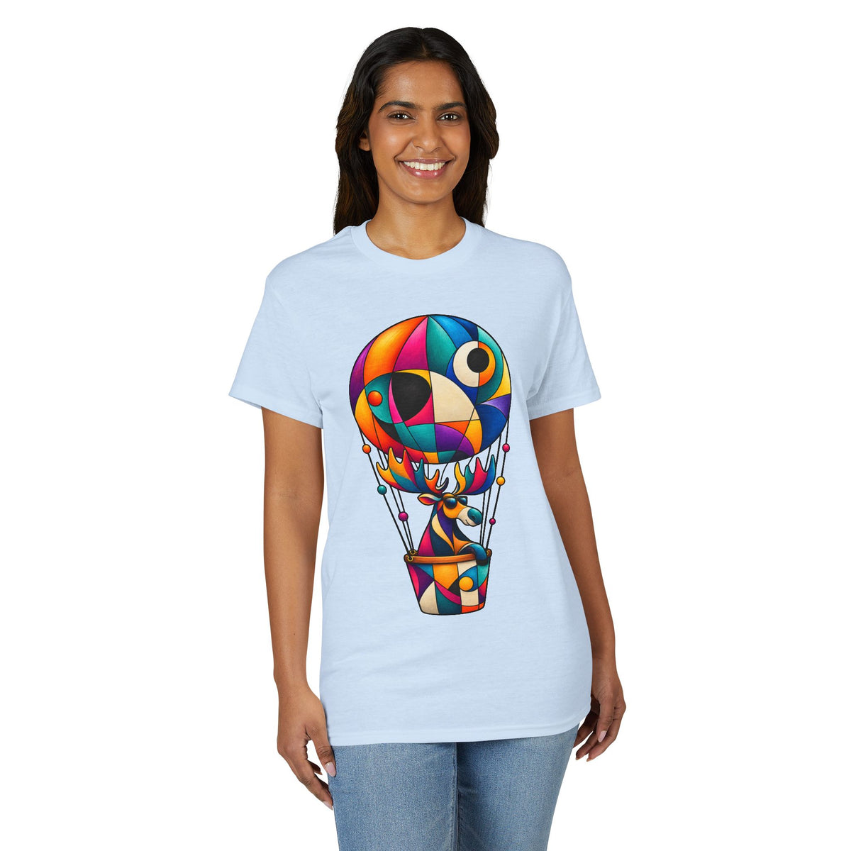 Colorful Geometric Hot Air Balloon T-Shirt