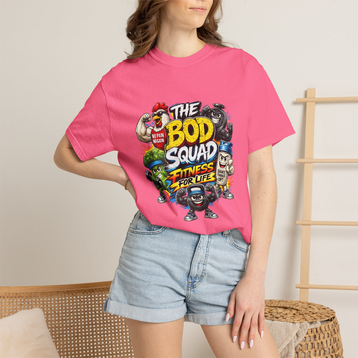 The Bod Squad Fitness For Life T-Shirt | Cartoon Gym Characters