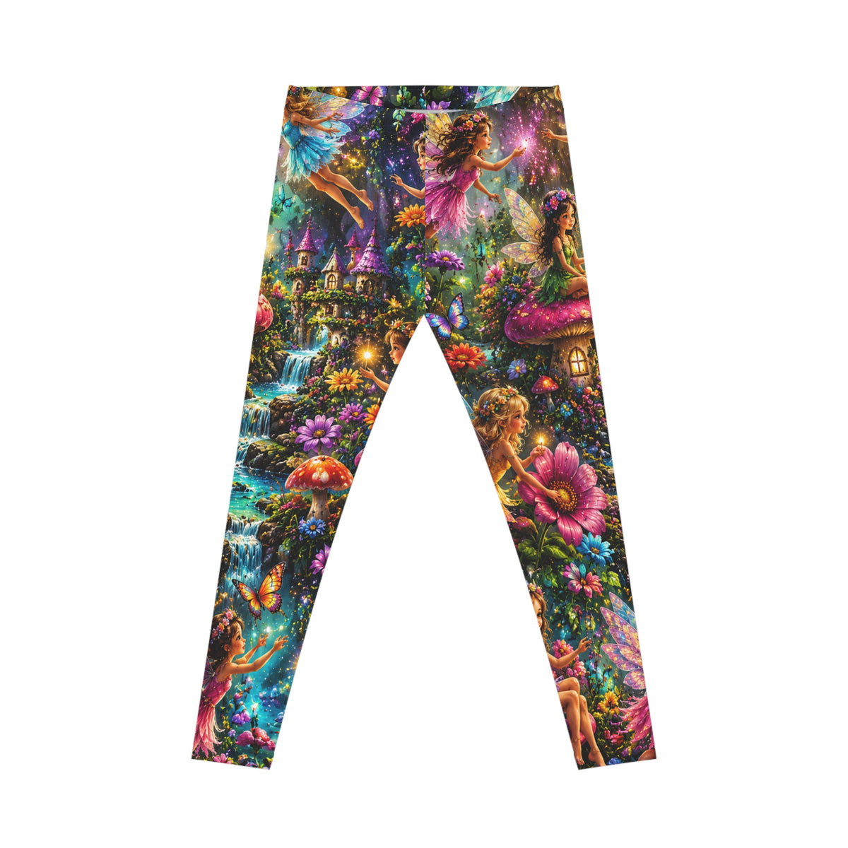 Fairy Garden Leggings — Vibrant All-Over-Print Women's Yoga/Activewear